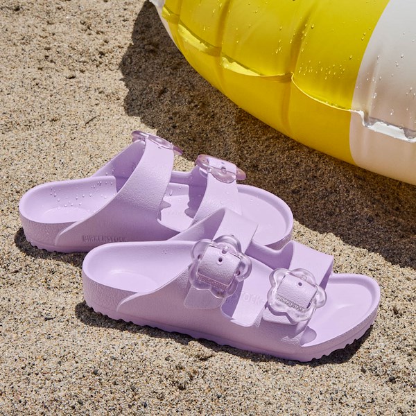 alternate view Birkenstock Arizona EVA Flower Slide Sandal - Little Kid - CrocusHERO