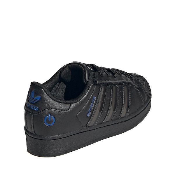 alternate view adidas Superstar LED Lights Comfort Closure Elastic Laces Athletic Shoe - Little Kid - Core Black / Preloved VioletALT4