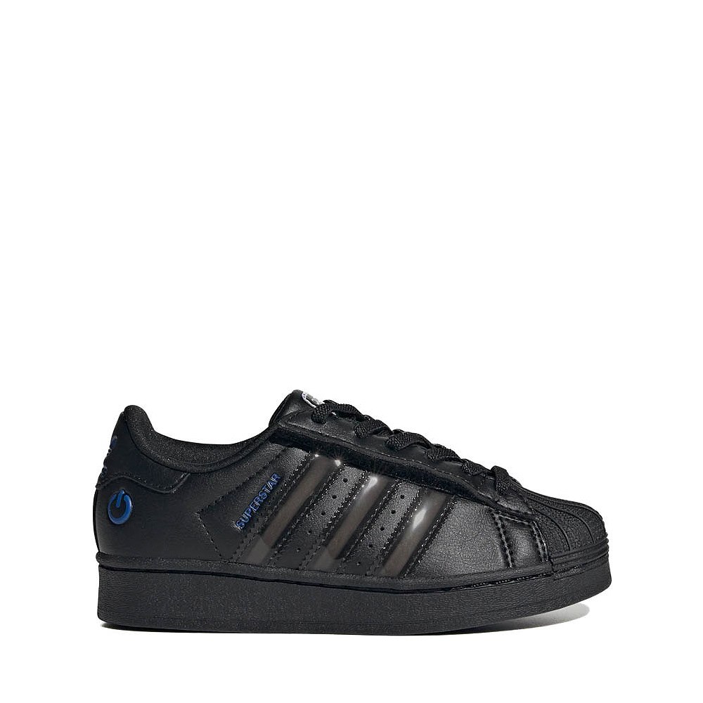 adidas Superstar LED Lights Comfort Closure Elastic Laces Athletic Shoe - Little Kid - Core Black / Preloved Violet