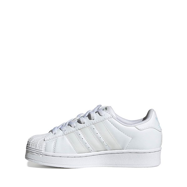 alternate view adidas Superstar LED Lights Comfort Closure Elastic Laces Athletic Shoe - Little Kid - White / White / WhiteALT1