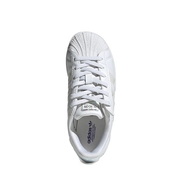 alternate view adidas Superstar LED Lights Comfort Closure Elastic Laces Athletic Shoe - Little Kid - White / White / WhiteALT2