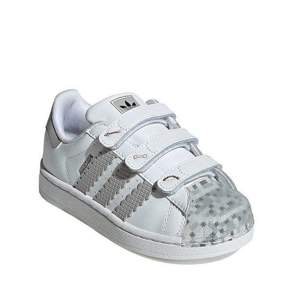 alternate view adidas x Minecraft Superstar II Comfort Closure Athletic Shoe - Little Kid - White / Grey Two / Core BlackALT5