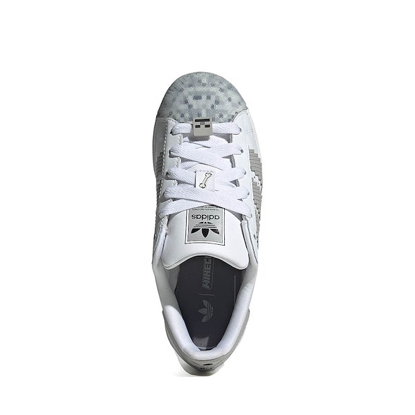 alternate view adidas x Minecraft Superstar II Athletic Shoe - Big Kid - White / Grey Two / Core BlackALT2