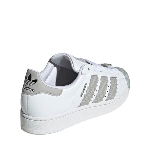 alternate view adidas x Minecraft Superstar II Athletic Shoe - Big Kid - White / Grey Two / Core BlackALT4