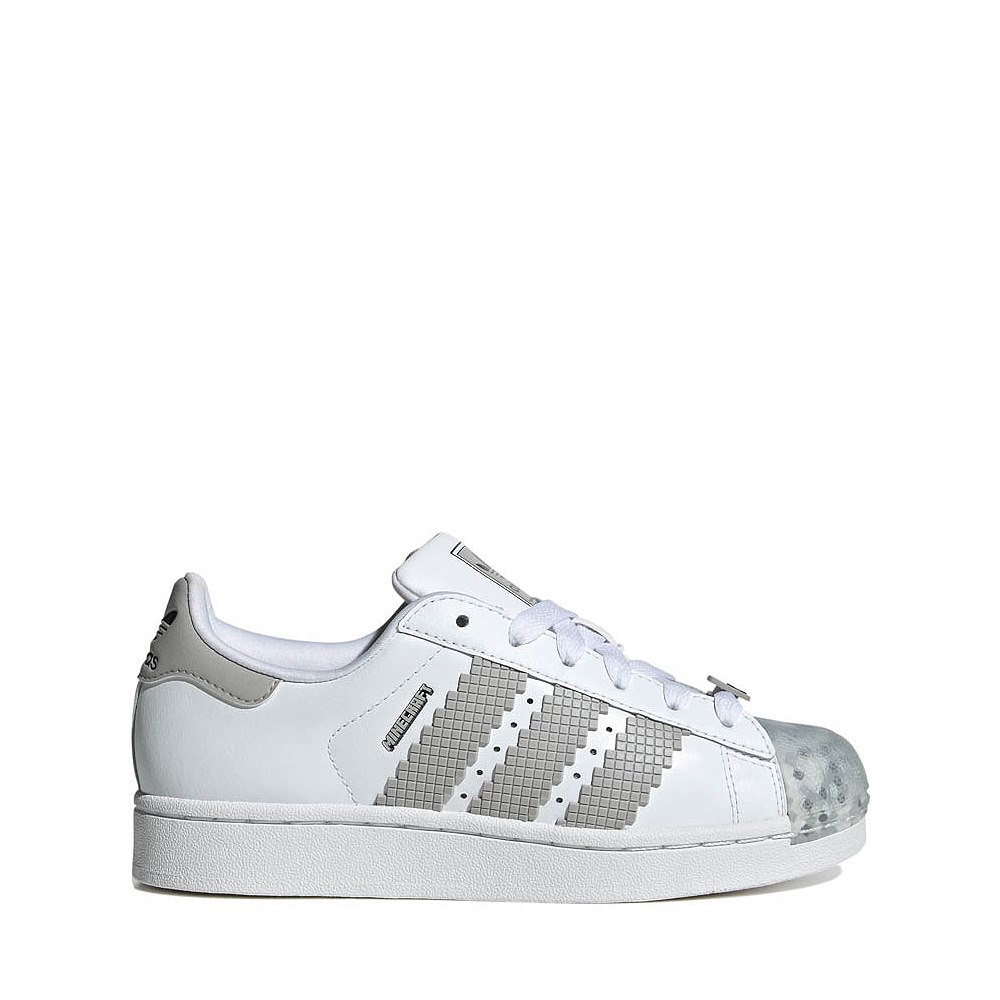 adidas x Minecraft Superstar II Athletic Shoe - Big Kid - White / Grey Two / Core Black