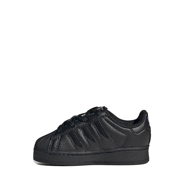 alternate view adidas Superstar LED Lights Comfort Closure Elastic Laces Athletic Shoe - Baby / Toddler - Core Black / Preloved VioletALT1