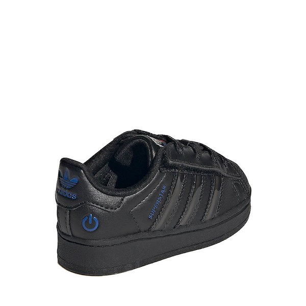 alternate view adidas Superstar LED Lights Comfort Closure Elastic Laces Athletic Shoe - Baby / Toddler - Core Black / Preloved VioletALT4
