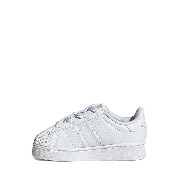 alternate view adidas Superstar LED Lights Comfort Closure Elastic Laces Athletic Shoe - Baby / Toddler - White / White / WhiteALT1