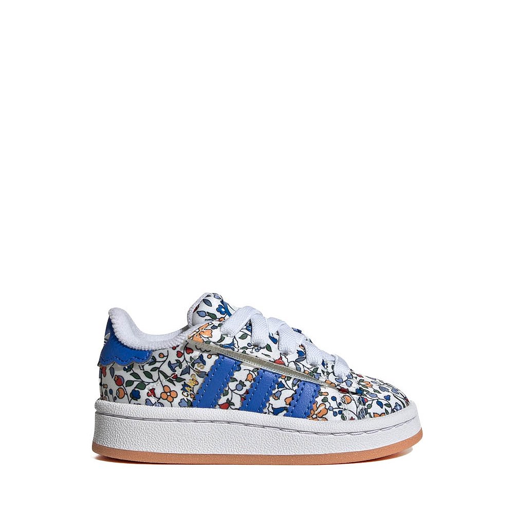 adidas x Liberty London Campus '00s Comfort Closure Elastic Laces Athletic Shoe - Baby / Toddler - Blue / Multicolor / Off White