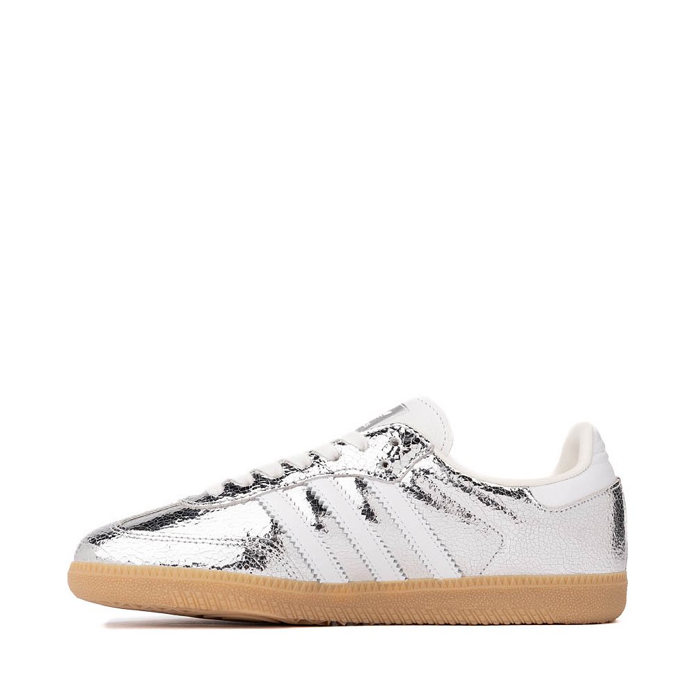 Womens adidas Samba OG Athletic Shoe - Silver Metallic / White
