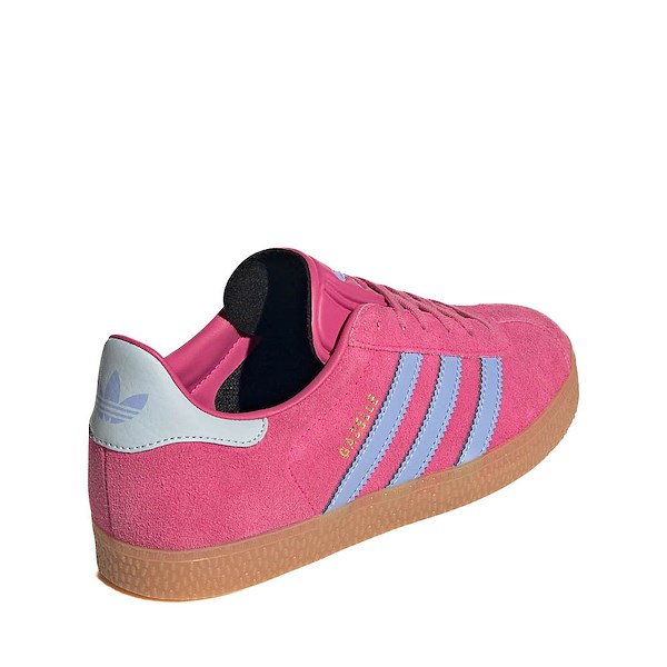 alternate view adidas Gazelle Athletic Shoe - Big Kid - Shock Pink / Blue Spark / Halo BlueALT4