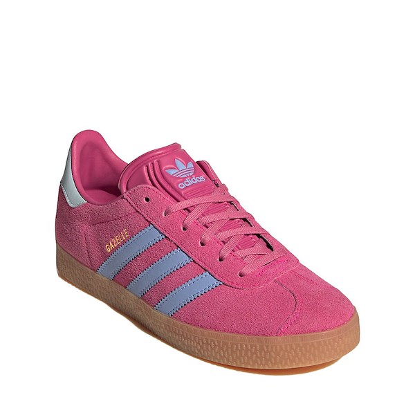alternate view adidas Gazelle Athletic Shoe - Big Kid - Shock Pink / Blue Spark / Halo BlueALT5