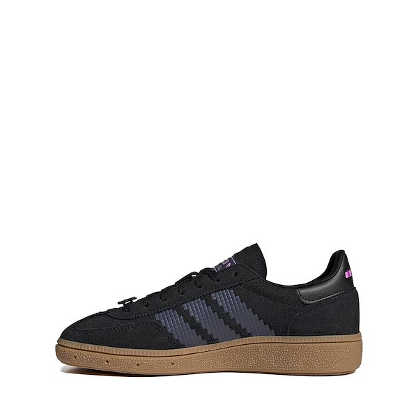 alternate view adidas x Minecraft Handball Spezial Comfort Closure Elastic Laces Athletic Shoe - Little Kid - Core Black / GumALT1