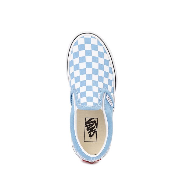 alternate view Vans Slip-On Checkerboard Skate Shoe - Little Kid - Heritage BlueALT2