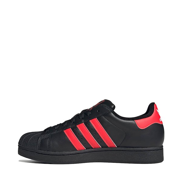 alternate view adidas Superstar II Athletic Shoe - Core Black / Lucid Red / WhiteALT1