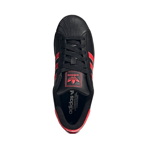 alternate view adidas Superstar II Athletic Shoe - Core Black / Lucid Red / WhiteALT2