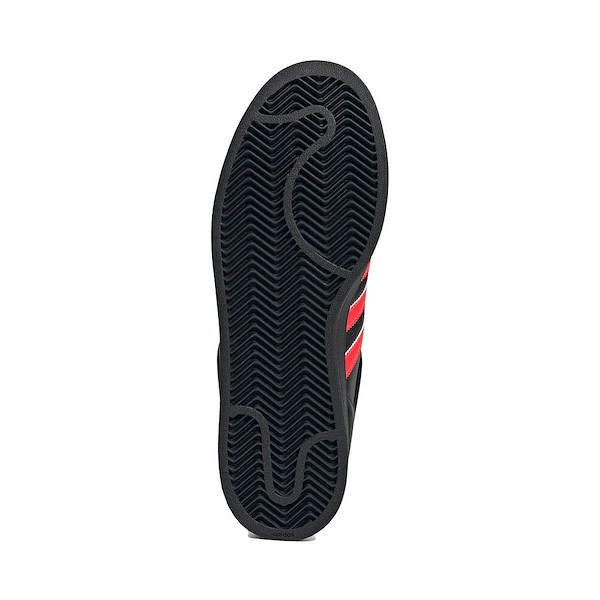 alternate view adidas Superstar II Athletic Shoe - Core Black / Lucid Red / WhiteALT3