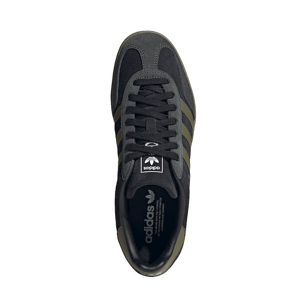 alternate view Mens adidas Gazelle Indoor Athletic Shoe - Core Black / Focus Olive / CarbonALT2