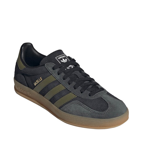 alternate view Mens adidas Gazelle Indoor Athletic Shoe - Core Black / Focus Olive / CarbonALT5
