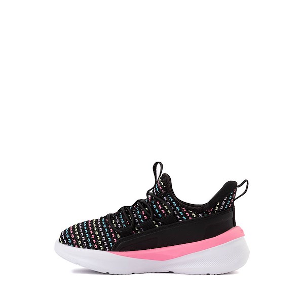 alternate view PUMA One4All 2.0 Multi Knit Slip-On Athletic Shoe - Baby / Toddler - Black / Fast PinkALT1