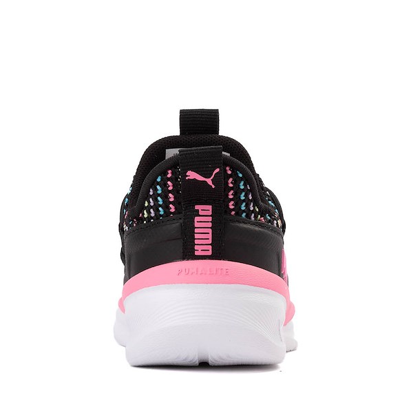 alternate view PUMA One4All 2.0 Multi Knit Slip-On Athletic Shoe - Baby / Toddler - Black / Fast PinkALT4