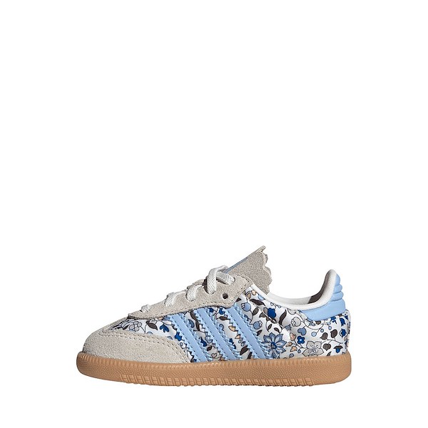 alternate view adidas x Liberty London Samba OG Comfort Closure Elastic Lace Athletic Shoe - Baby / Toddler - Multicolor / Off White / GumALT1