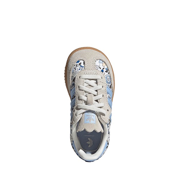 alternate view adidas x Liberty London Samba OG Comfort Closure Elastic Lace Athletic Shoe - Baby / Toddler - Multicolor / Off White / GumALT2