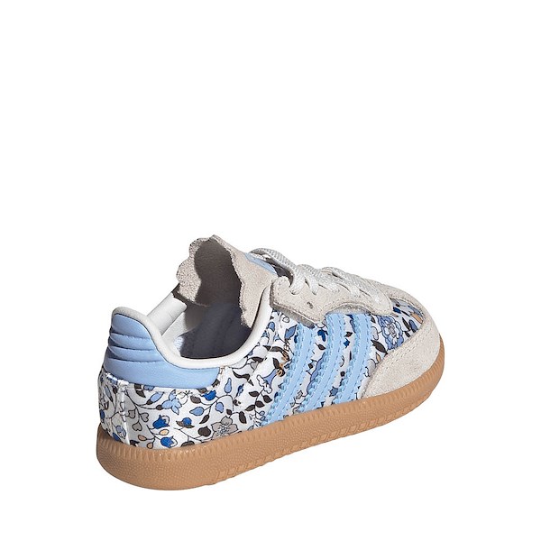 alternate view adidas x Liberty London Samba OG Comfort Closure Elastic Lace Athletic Shoe - Baby / Toddler - Multicolor / Off White / GumALT4