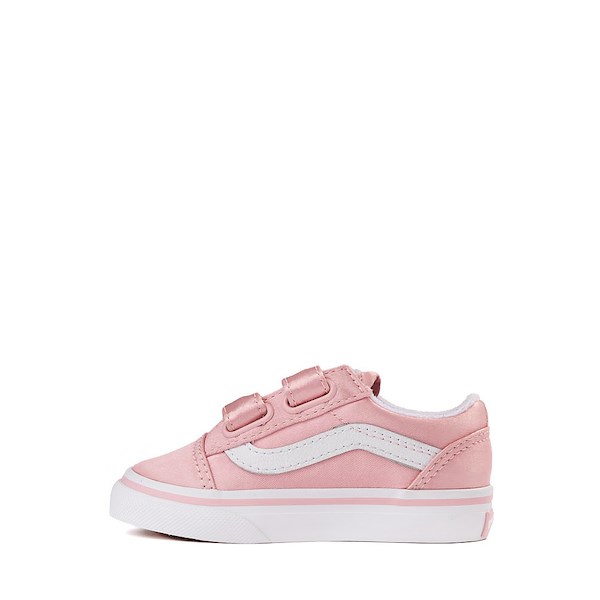 alternate view Vans Old Skool V Satin Skate Shoe - Baby / Toddler - PinkALT1