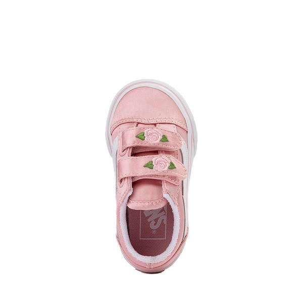 alternate view Vans Old Skool V Satin Skate Shoe - Baby / Toddler - PinkALT2