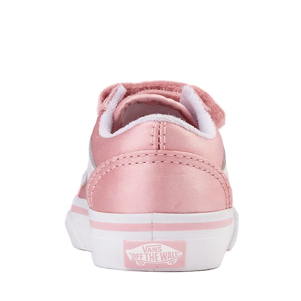 alternate view Vans Old Skool V Satin Skate Shoe - Baby / Toddler - PinkALT4