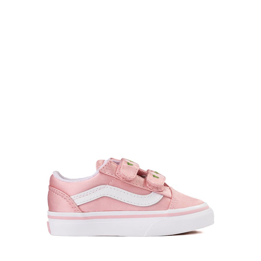 Vans Old Skool V Satin Skate Shoe - Baby / Toddler - Pink