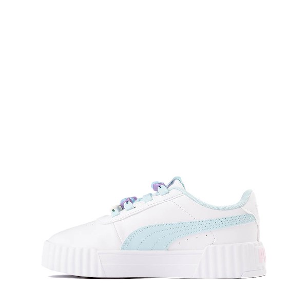 alternate view PUMA Carina 3.0 Friendship Bracelet Athletic Shoe - Little Kid / Big Kid - White / Aqua / PinkALT1