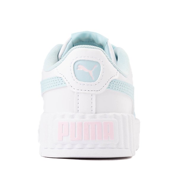 alternate view PUMA Carina 3.0 Friendship Bracelet Athletic Shoe - Little Kid / Big Kid - White / Aqua / PinkALT4