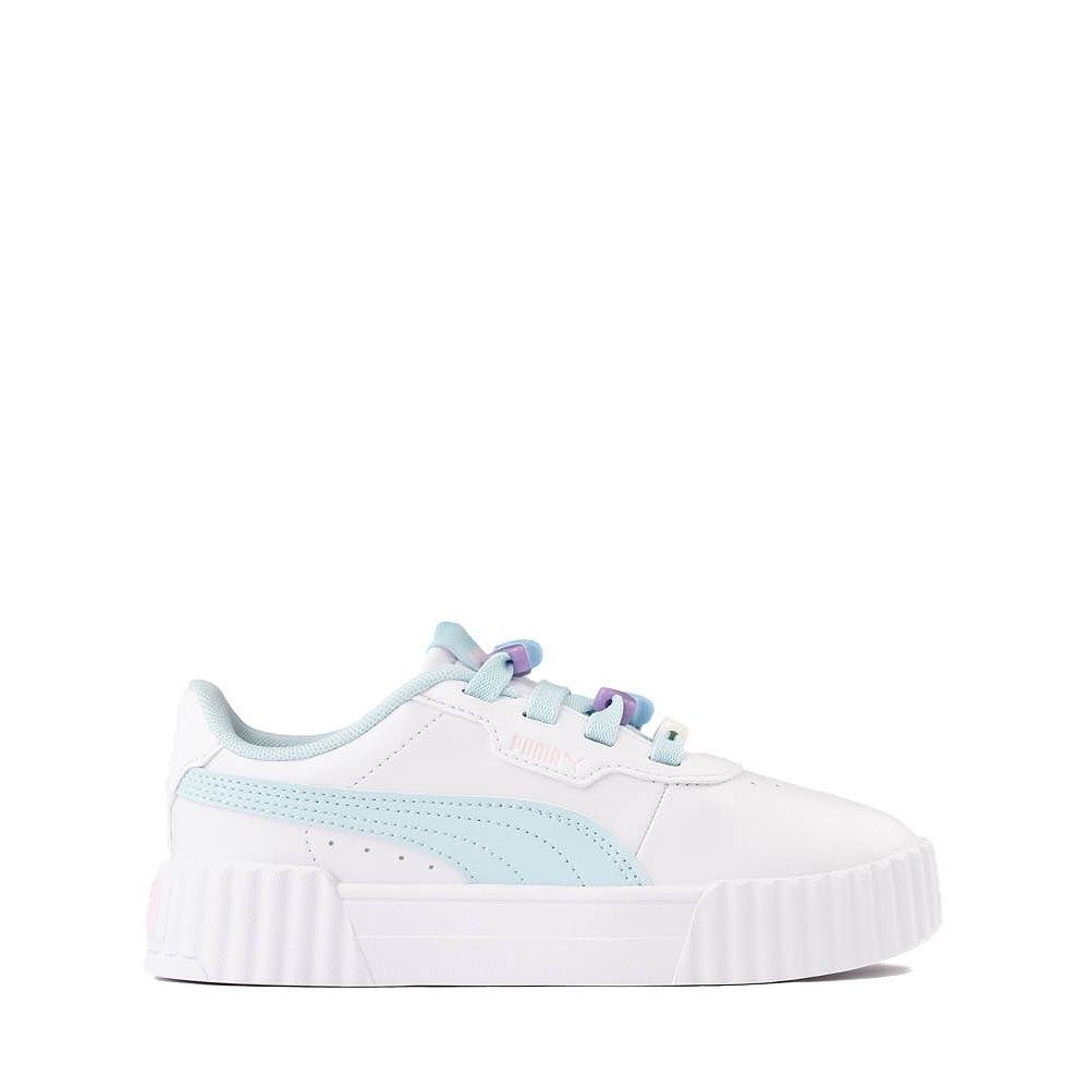 PUMA Carina 3.0 Friendship Bracelet Athletic Shoe - Little Kid / Big Kid - White / Aqua / Pink