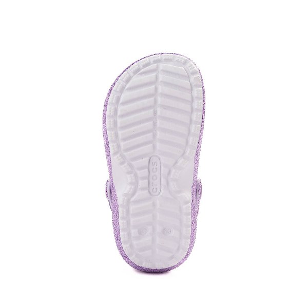 alternate view Crocs Classic Lined Chunky Glitter Clog - Little Kid / Big Kid - Purple MoonALT3