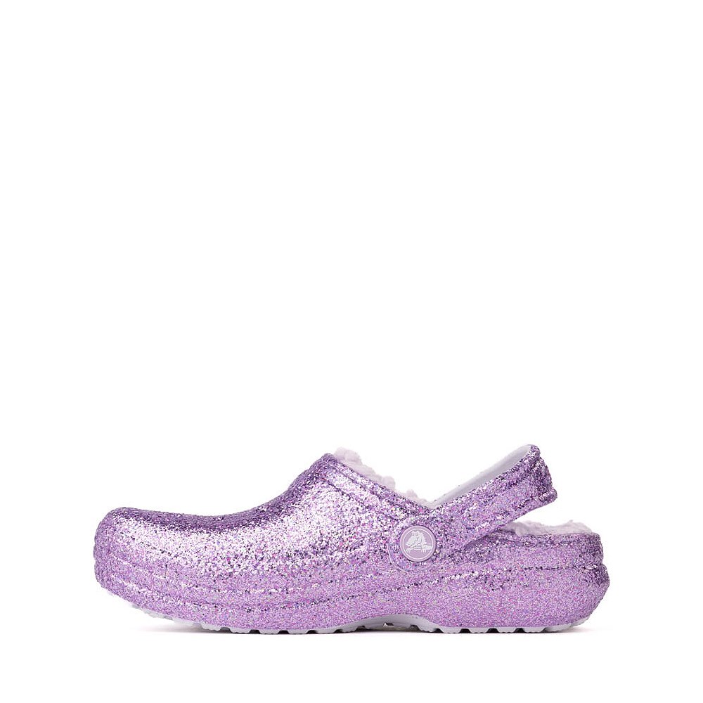 Crocs Classic Lined Chunky Glitter Clog - Little Kid / Big Kid - Purple ...