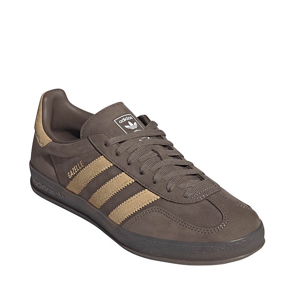 alternate view Mens adidas Gazelle Indoor Athletic Shoe - Cargo Brown / Golden Beige / WhiteALT5