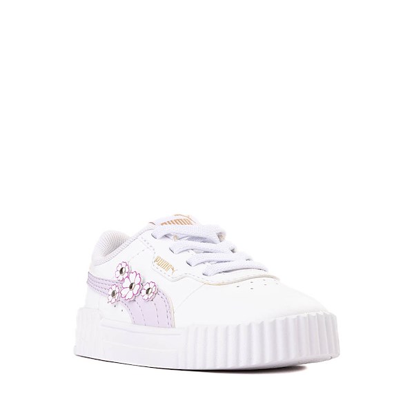 alternate view PUMA Carina 3.0 First Blossom Athletic Shoe - Baby / Toddler - White / Lilac FrostALT5