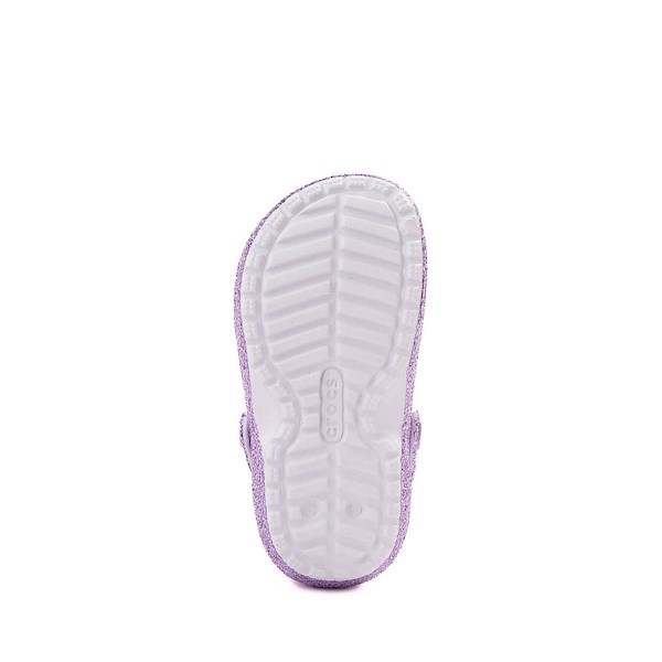 alternate view Crocs Classic Lined Chunky Glitter Clog - Baby / Toddler - Purple MoonALT3
