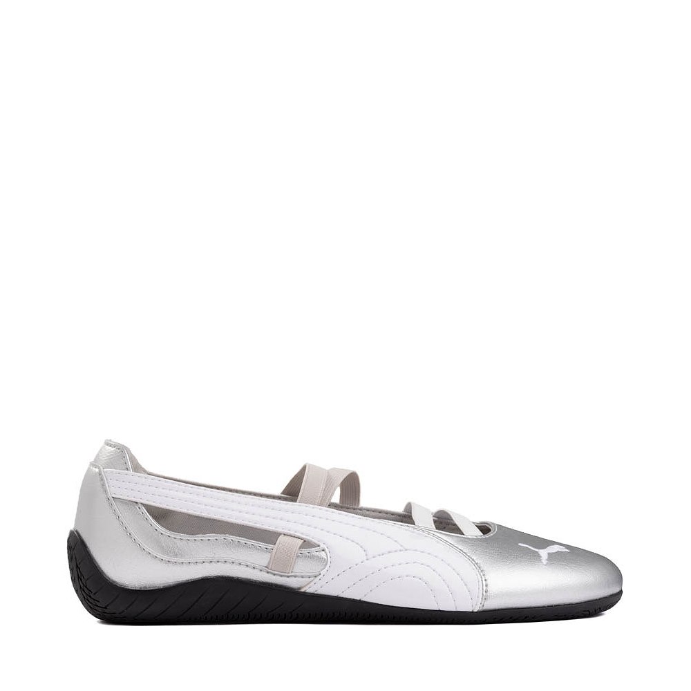 Womens PUMA Speedcat Ballet Metallic Sneaker - Silver / PUMA White