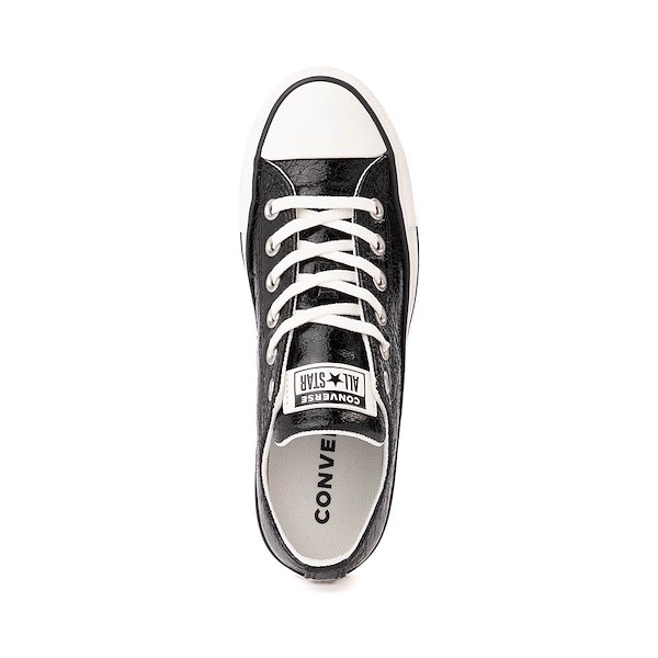 alternate view Womens Converse Chuck Taylor All Star Low-Top Metallic Sneaker - Black / Vintage WhiteALT2