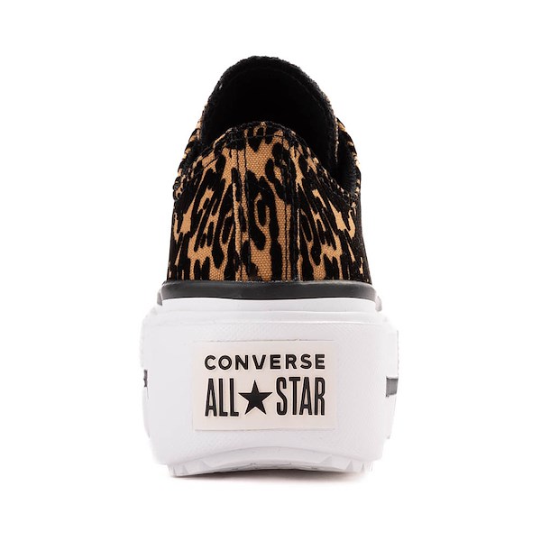 alternate view Converse Chuck Taylor All Star Lift Double Stack Low-Top Sneaker - LeopardALT4