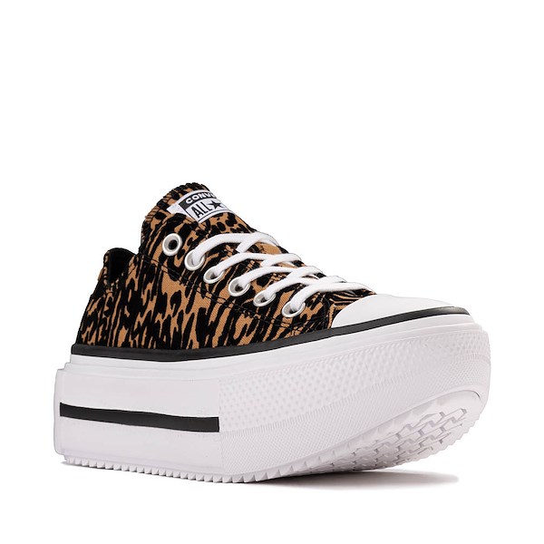 alternate view Converse Chuck Taylor All Star Lift Double Stack Low-Top Sneaker - LeopardALT5