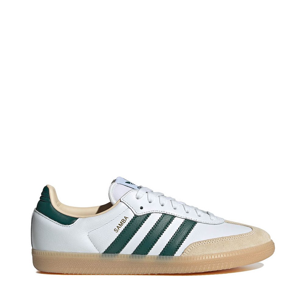 Mens adidas Samba OG Athletic Shoe - White / Collegiate Green / Gum