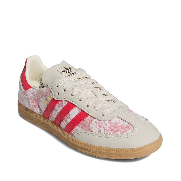 alternate view Womens adidas x Liberty London Samba OG Athletic Shoe - Cloud White / Cream White / Better ScarletALT5