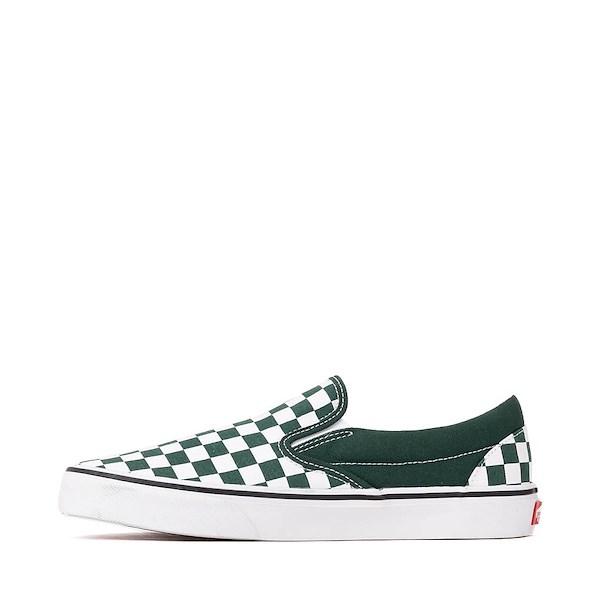 alternate view Vans Classic Slip-On Checkerboard Skate Shoe - EmeraldALT1
