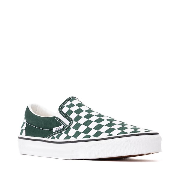 alternate view Vans Classic Slip-On Checkerboard Skate Shoe - EmeraldALT5