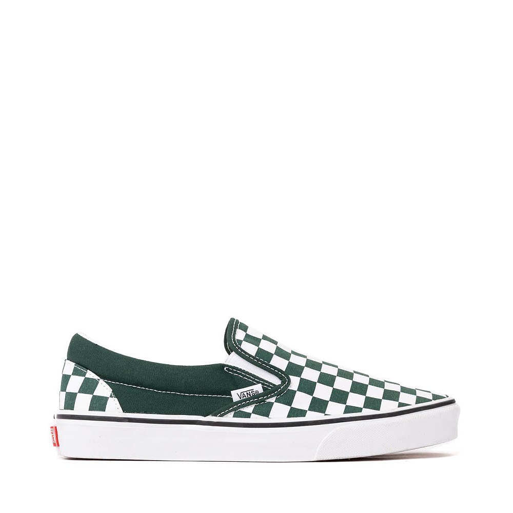 Vans Classic Slip-On Checkerboard Skate Shoe - Emerald