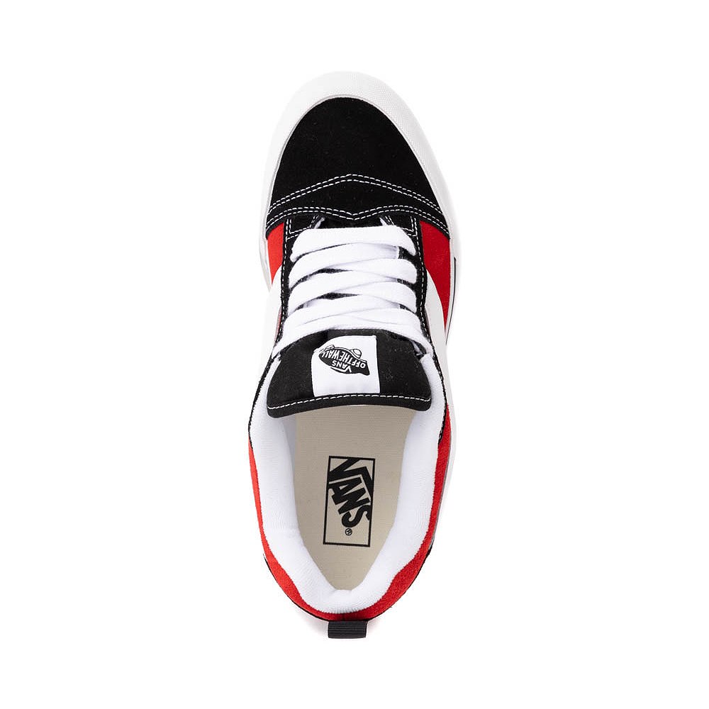 Vans Knu Skool Skate Shoe - Red / True White / Black | Journeys display picture 1
